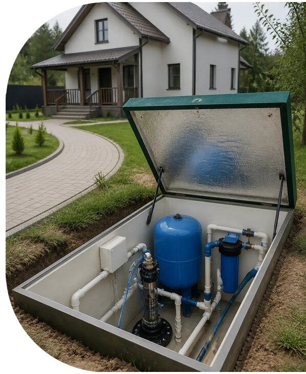 Автономное водоснабжение дома в Шарыпове от 151575 р. | АПаруса-Шрп