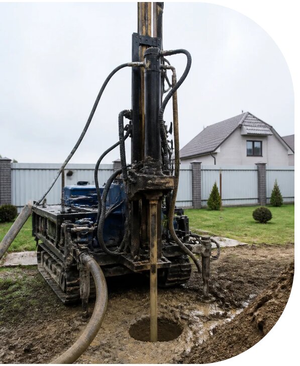 Бурение скважины малогабаритной установкой в Шарыпове